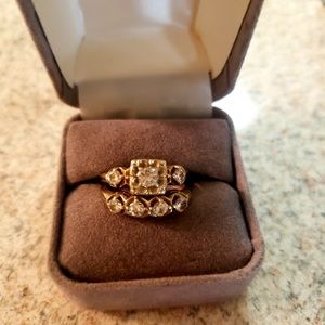 Vintage Solid 14k White Gold Genuine Diamond 2.30